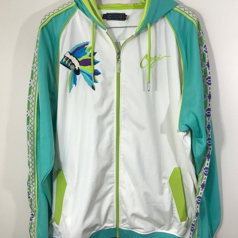 NWT Coogi Native Headdress Hooded Jacket 3XL